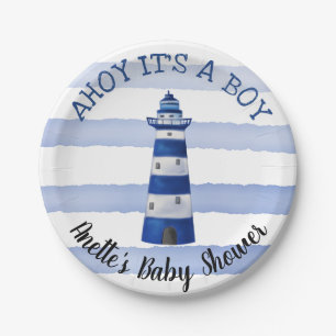 Assiettes En Carton Oh son un baby shower nautique du phare   de