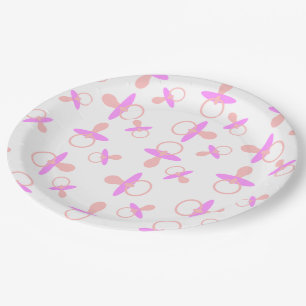 Assiettes En Carton Oh tétines de roses pâles