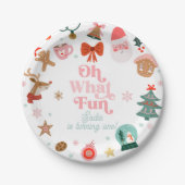 Assiettes En Carton Oh What Fun Christmas Party Fille 1er anniversaire (Devant)