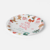 Assiettes En Carton Oh What Fun Christmas Party Fille 1er anniversaire (Angle)