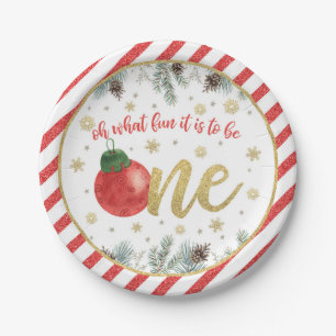 Assiettes En Carton Oh What Fun it to Be One - Noël - 