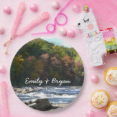 Assiettes En Carton Ohiopyle River Rapids à l'automne Pennsylvanie Aut (Fête)