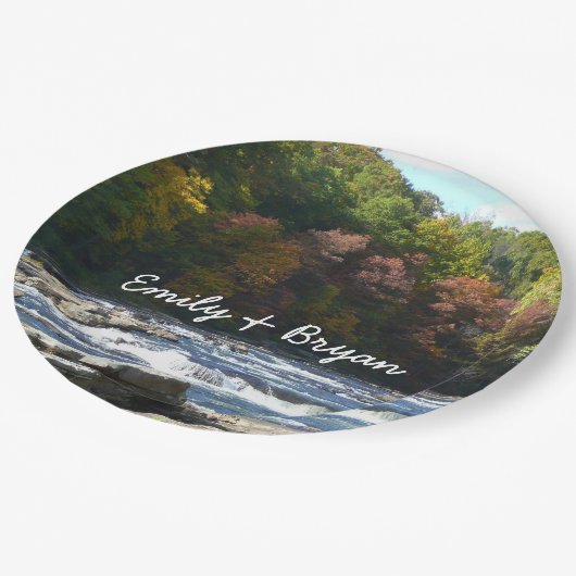 Assiettes En Carton Ohiopyle River Rapids à l'automne Pennsylvanie Aut (Angle)