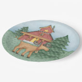 Assiettes En Carton Oie au Cabine (Angle)