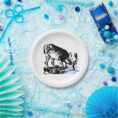 Assiettes En Carton Oie dans le ruisseau (Fête)