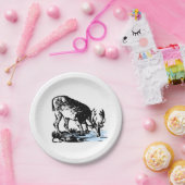 Assiettes En Carton Oie dans le ruisseau (Fête)