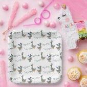 Assiettes En Carton Oie de Noël en blanc (Fête)