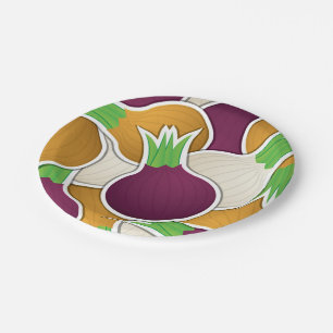 Assiettes En Carton Oignons mélangés