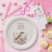 Assiettes En Carton Oiseau Brown 80e anniversaire (Fête)