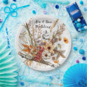 Assiettes En Carton Oiseau d'automne et Mariage Fleur sauvage (Fête)