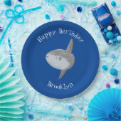 Assiettes En Carton Oiseau de mer mola mola mignonne caricature (Fête)