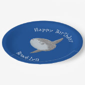 Assiettes En Carton Oiseau de mer mola mola mignonne caricature (Angle)