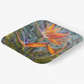 Assiettes En Carton Oiseau du Paradis (Angulaire)