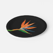 Assiettes En Carton Oiseau du Paradis Noir (Angle)