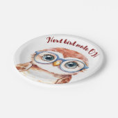 Assiettes En Carton Oiseau Nerd geek (Angle)