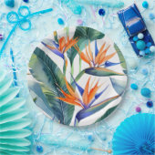 Assiettes En Carton Oiseau tropical du Paradis motif (Fête)