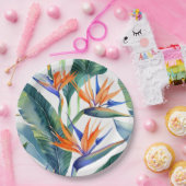 Assiettes En Carton Oiseau tropical du Paradis motif (Fête)