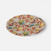 Assiettes En Carton Oiseaux Amusants (agrafage) (Angle)