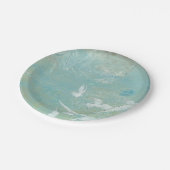 Assiettes En Carton Oiseaux blancs à travers le ciel bleu (Angle)