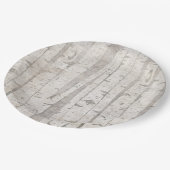 Assiettes En Carton Oiseaux blancs rustiques (Angle)