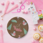 Assiettes En Carton Oiseaux, daims et Noël saint (Fête)