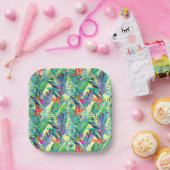 Assiettes En Carton Oiseaux d'aquarelle (Fête)