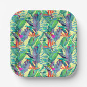 Assiettes En Carton Oiseaux d'aquarelle (Recto)