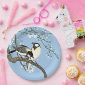 Assiettes En Carton Oiseaux et fleurs de cerisiers Ohara Koson (Fête)