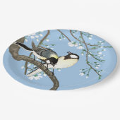 Assiettes En Carton Oiseaux et fleurs de cerisiers Ohara Koson (Angle)
