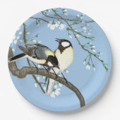 Assiettes En Carton Oiseaux et fleurs de cerisiers Ohara Koson (Devant)
