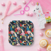Assiettes En Carton Oiseaux exotiques (Fête)