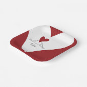 Assiettes En Carton Oiseaux modernes simples personnalisés en amour Co (Angulaire)