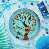 Assiettes En Carton Oiseaux personnalisés dans le cancer du sein des a (Fête)