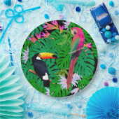 Assiettes En Carton Oiseaux tropicaux (Fête)