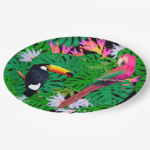 Assiettes En Carton Oiseaux tropicaux (Angle)