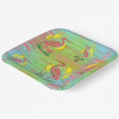 Assiettes En Carton Oiseaux tropicaux (Angulaire)