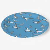 Assiettes En Carton Oiseaux - un troupeau de mouettes (Angle)