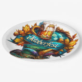 Assiettes En Carton Oktoberfest coloré (Angle)