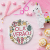 Assiettes En Carton Olá Verão/Hello summer (Fête)