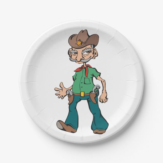 Assiettes En Carton Old Cowboy (Devant)