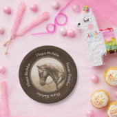 Assiettes En Carton Old West Quarter Horse Sepia Brown (Fête)