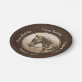 Assiettes En Carton Old West Quarter Horse Sepia Brown (Angle)