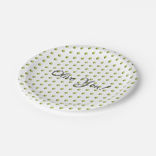 Assiettes En Carton Olive (Angle)