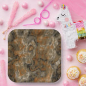 Assiettes En Carton Olive doré Abstrait (Fête)