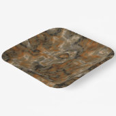 Assiettes En Carton Olive doré Abstrait (Angulaire)