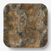 Assiettes En Carton Olive doré Abstrait (Recto)