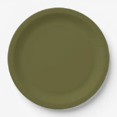 Assiettes En Carton Olive Green (Devant)