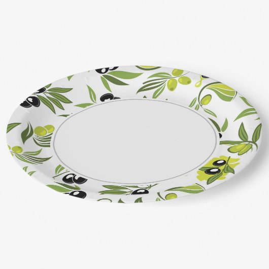 Assiettes En Carton Olives (Angle)