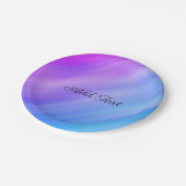 Assiettes En Carton Ombre bleue Abstraite (Angle)