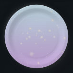 Assiettes En Carton Ombre brillant bleu pourpre dégradé<br><div class="desc">Un design sombre et délicat et rêvé dans une esthétique pastel lumière magique dans les couleurs violet et bleu. Transition de couleur en dégradé doux. Décor intérieur dégradé violet & bleu,  décor intérieur foncé violet & bleu foncé design intérieur.</div>